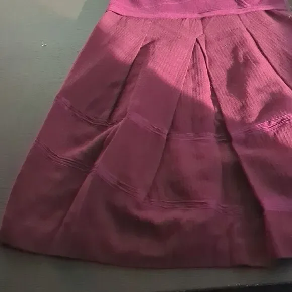 Unique Marc Jacobs Wool Purple Margenta Puff Sleeves  V Neck A Line  Dress - Picture 8 of 14